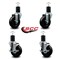 Service Caster 4'' Soft Rubber Wheel Swivel 1-3/4'' Expanding Stem Caster Set 2 Brakes, 4PK SCC-EX20S414-SRS-2-TLB-2-134 - alternate 5